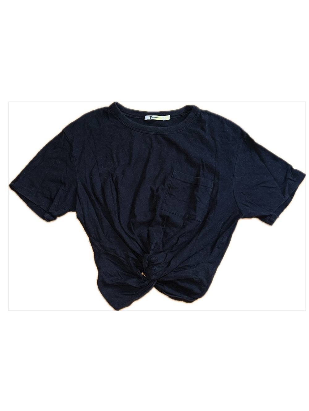 T by Alexander Wang Cropped Knot Front Tee